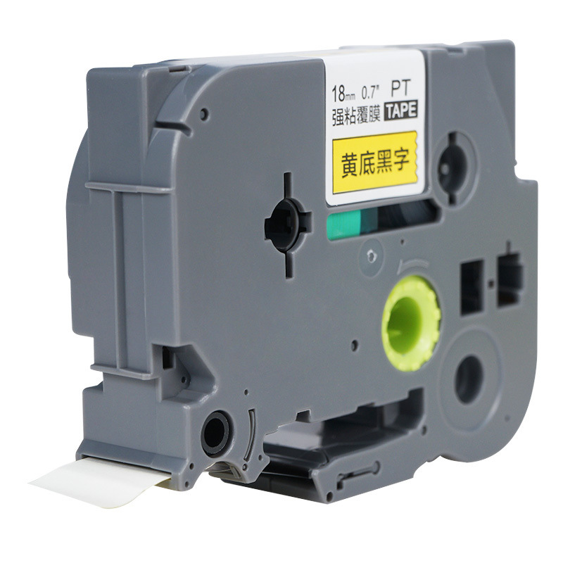 普贴 TZ3-641 色带 18mm 黄底黑字 盒按（盒）销售