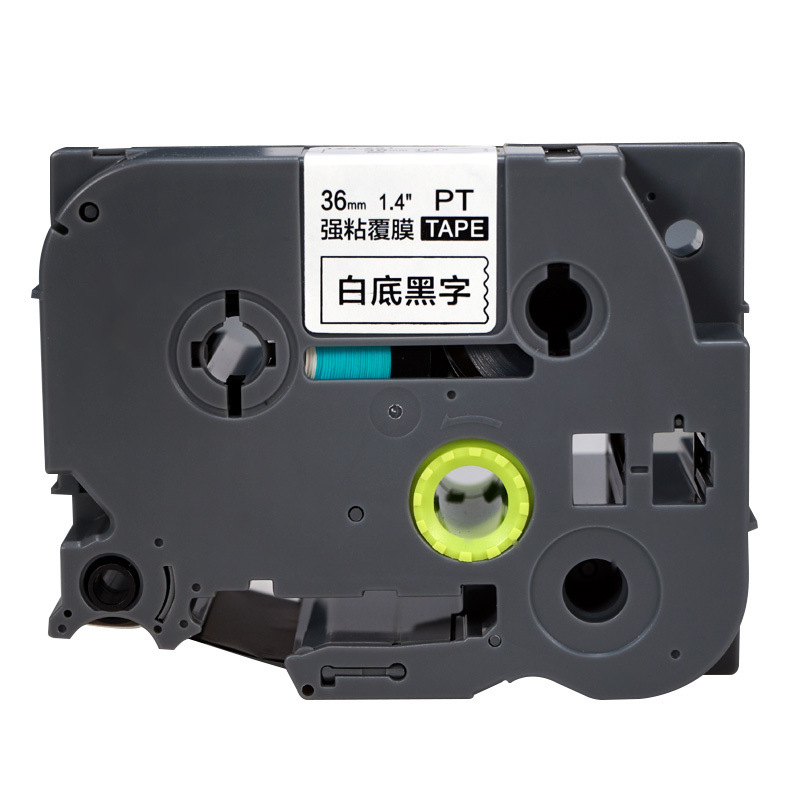 普贴 TZ3-261 色带 36mm 白底黑字 盒按盒销售