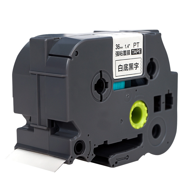 普贴 TZ3-261 色带 36mm 白底黑字 盒按盒销售