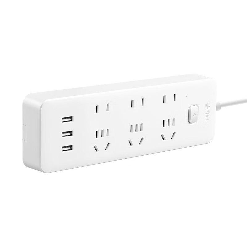 公牛 GNV-UUB126 单控六联插座 三USB孔位 2.4A 原色 3米按个销售 公牛 GNV-UUB126 单控六联插座 三USB孔位 2.4A 原色 3米按个销售
