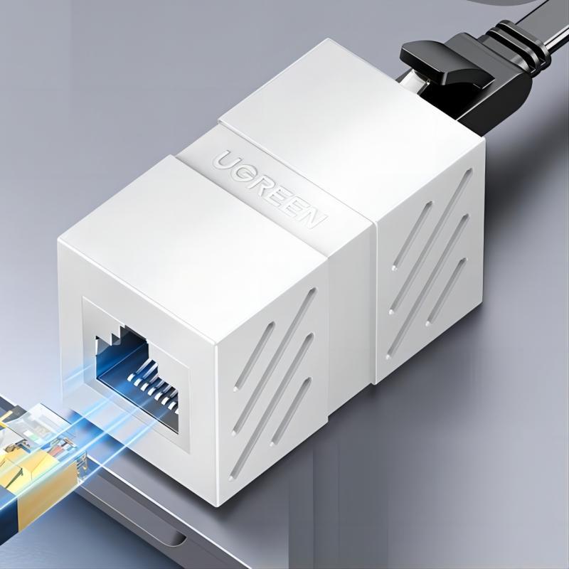 绿联 20311 RJ45千兆网线连接器直通头 单个装 白色按个销售