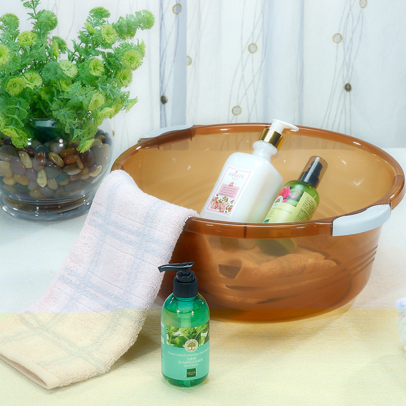 茶花 03431K 加厚双耳防滑洗漱盆 38*15.5cm 颜色随机按（个）销售