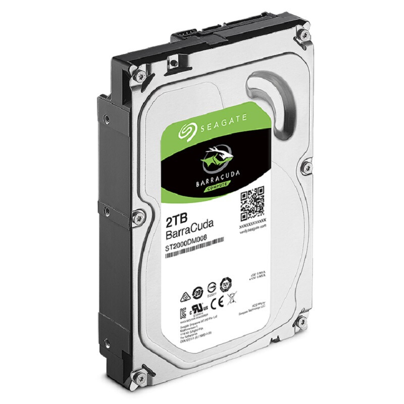 希捷 ST2000DM008 台式机机械硬盘 2TB 金属银色按块销售