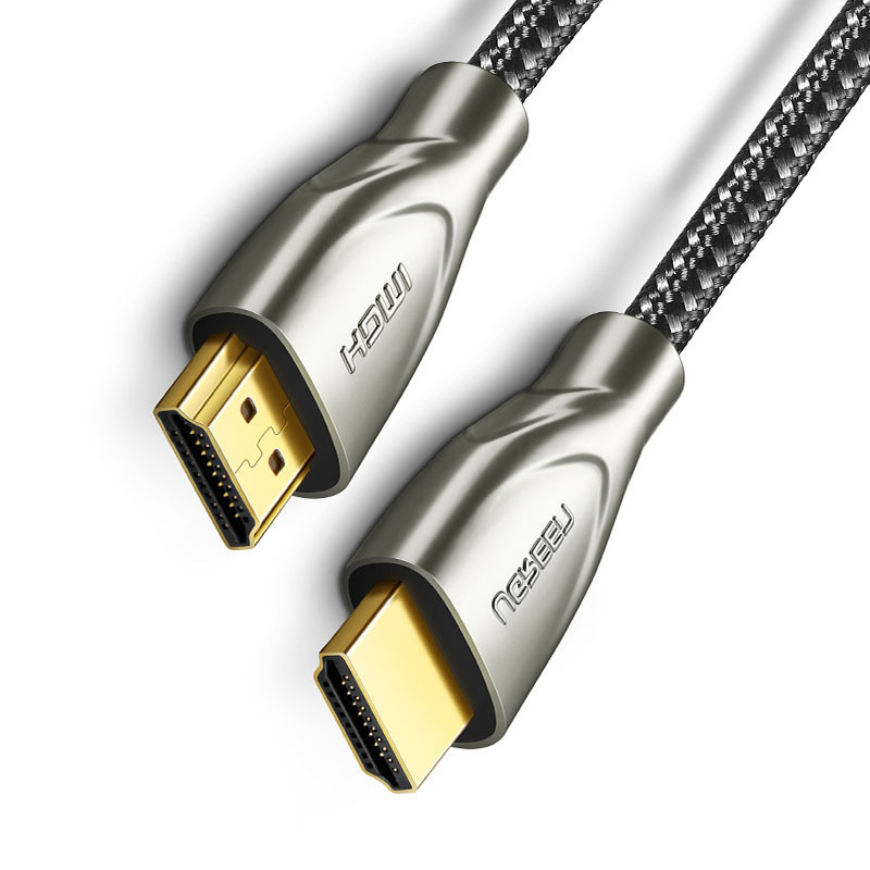 绿联 50109 HDMI 2.0 碳纤维锌合金款圆线 3米 灰色按条销售
