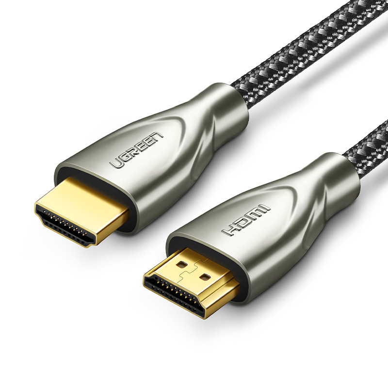 绿联 50109 HDMI 2.0 碳纤维锌合金款圆线 3米 灰色按条销售