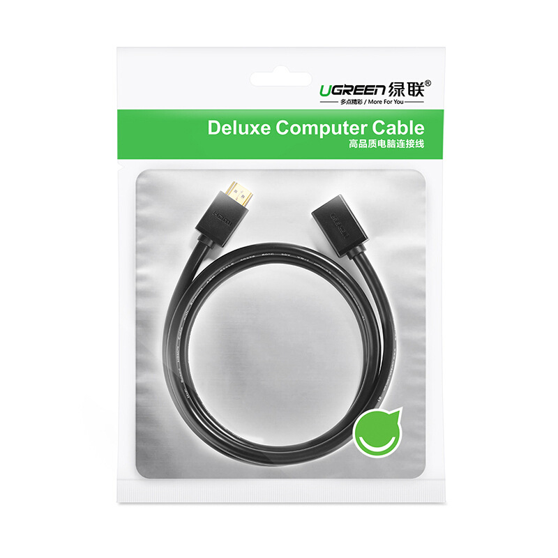 绿联 10142 HDMI延长线公对母 2米 黑色按个销售 绿联 10142 HDMI延长线公对母 2米 黑色按个销售