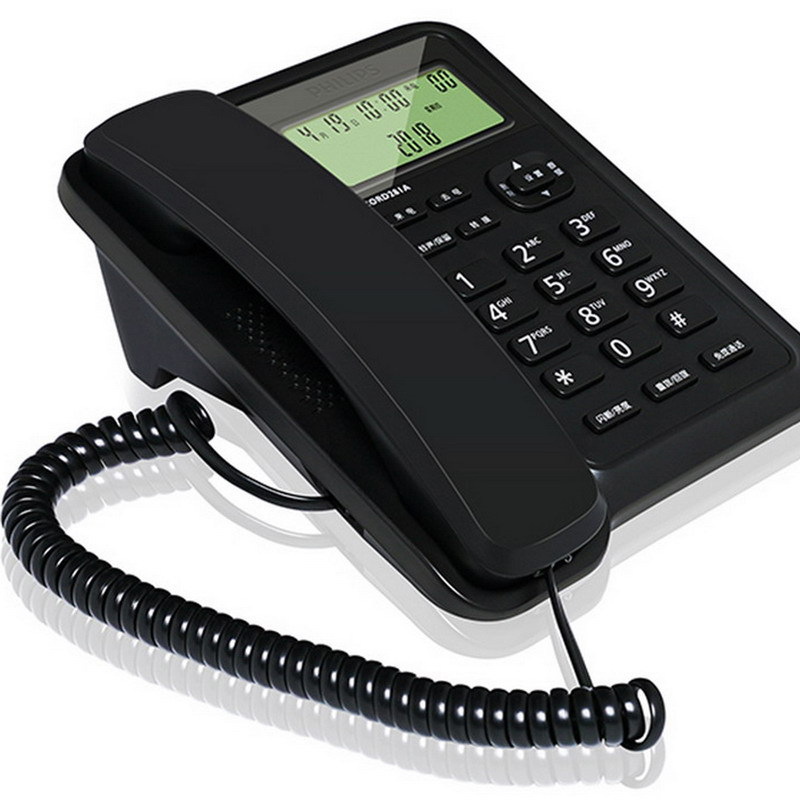 飞利浦 CORD 281A 电话机 办公家用 黑色按（只）销售