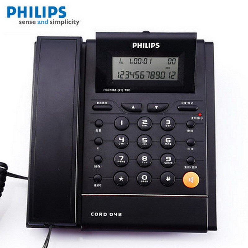飞利浦 CORD 042 电话机  蓝色按（只）销售