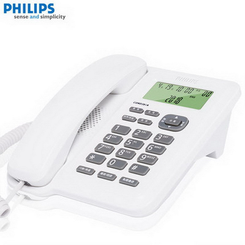 飞利浦 CORD 281A 电话机 办公家用 白色按（只）销售