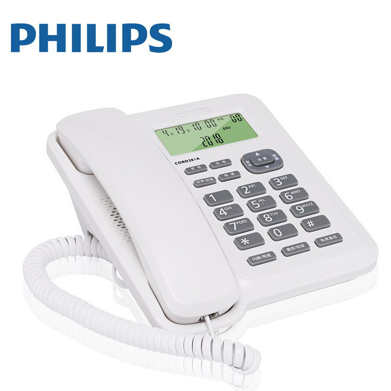 飞利浦 CORD 281A 电话机 办公家用 白色按（只）销售