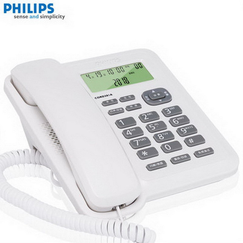 飞利浦 CORD 281A 电话机 办公家用 白色按（只）销售