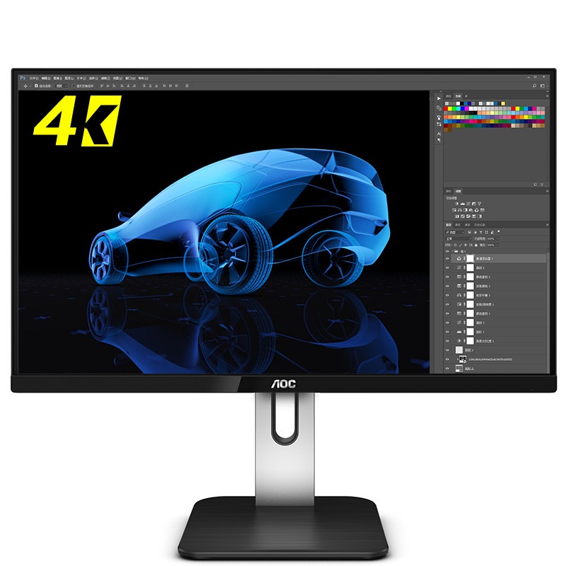 AOC U27P1U 液晶显示器 27寸 黑色按台销售