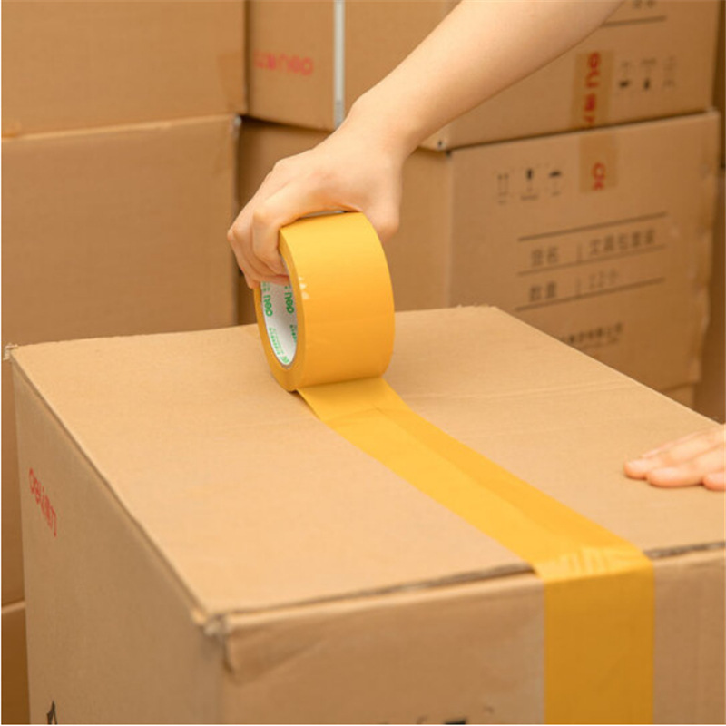 得力 30239 米黄封箱胶带 48mm*100y*50um  6卷/筒按（筒）销售