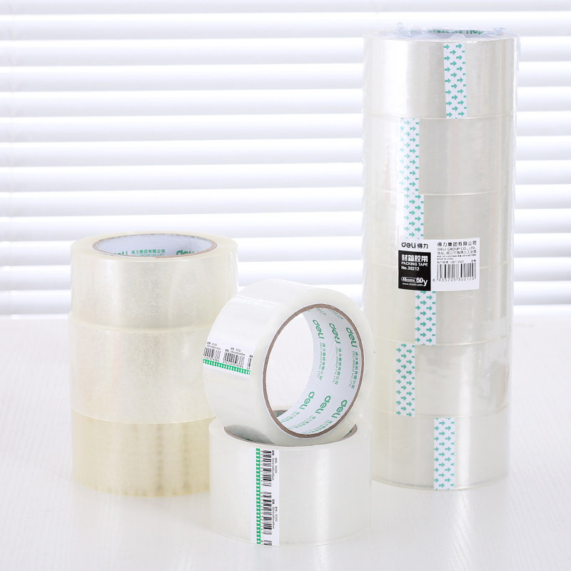得力 30182 透明封箱胶带 45mm*60y*45um  6卷/筒按（筒）销售