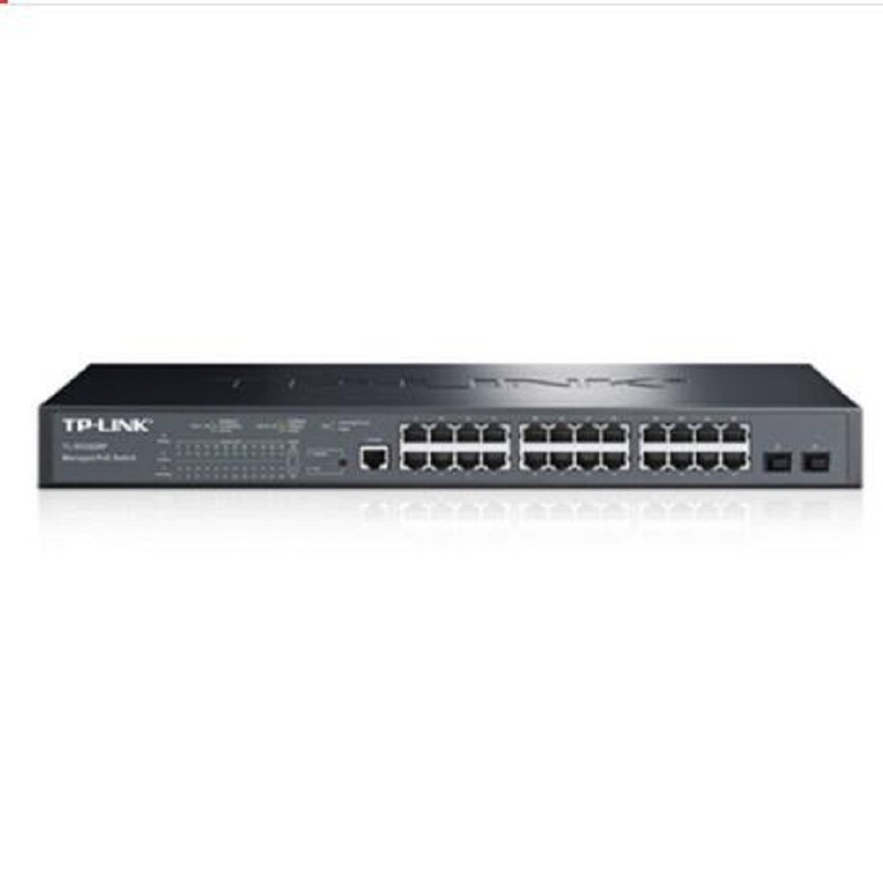 TP-LINK TL-SG3226P 26口全千兆二层网管POE交换机 24GE(PoE)+2SFP 黑色按台销售