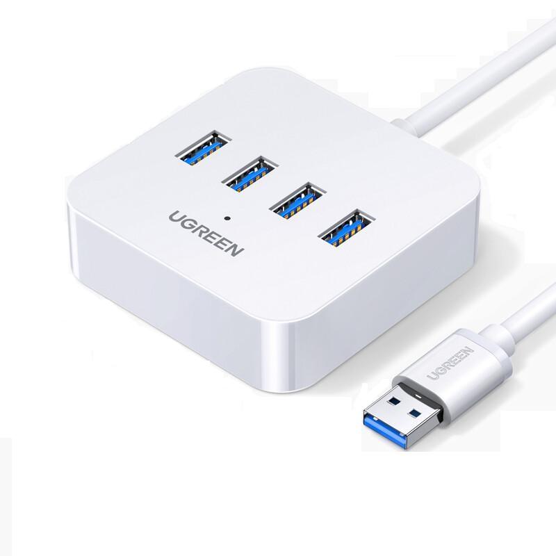 绿联 30201 集线器 分线器 USB3.0 HUB 4口 0.5米 白色按个销售