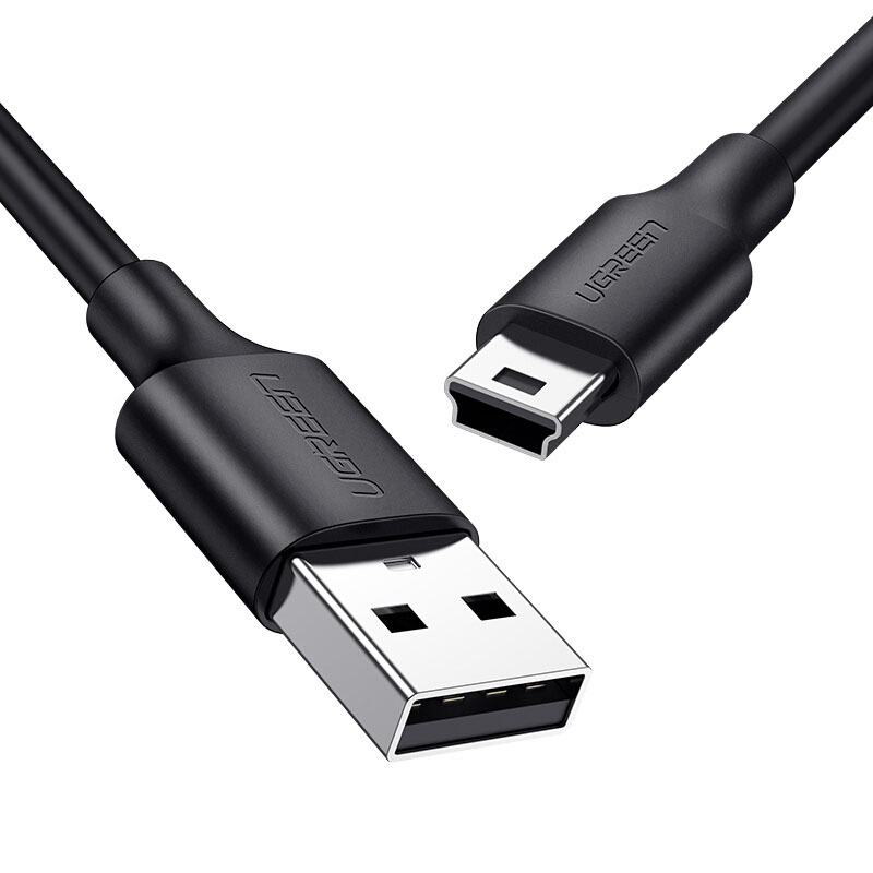 绿联 10385 USB2.0转USB Mini 5p 镀金 黑色按个销售