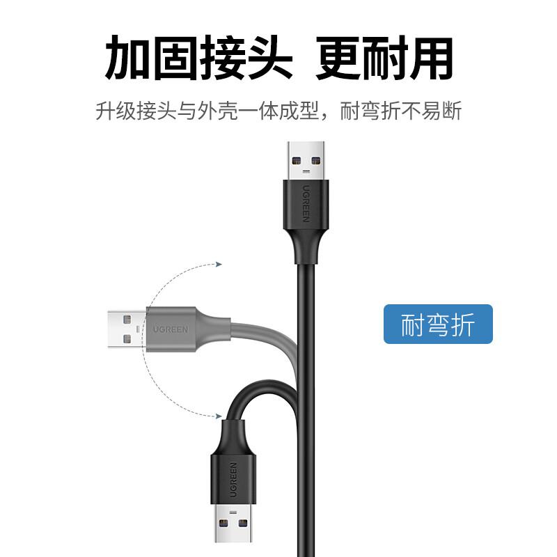 绿联 10315 USB2.0延长线公对母 1.5米 黑色按根销售 绿联 10315 USB2.0延长线公对母 1.5米 黑色按根销售