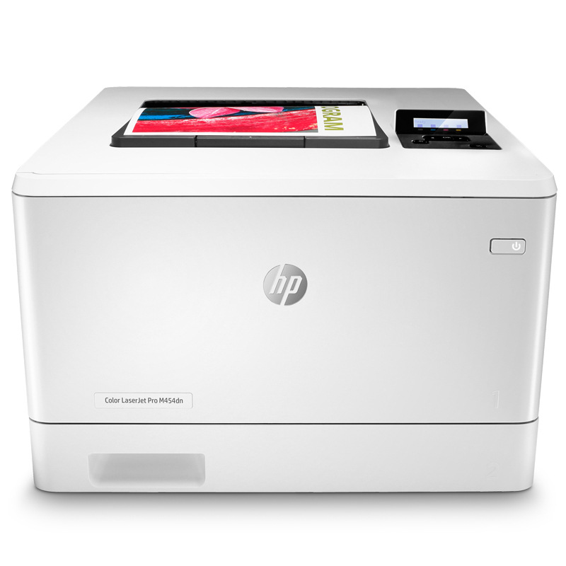 惠普 Color LaserJet Pro M454dn 彩色激光打印机 A4 白色  仅打印、有线网络、自动双面按台销售