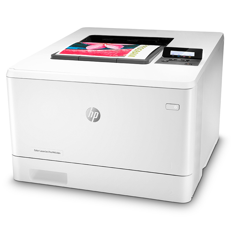惠普 Color LaserJet Pro M454dn 彩色激光打印机 A4 白色  仅打印、有线网络、自动双面按台销售