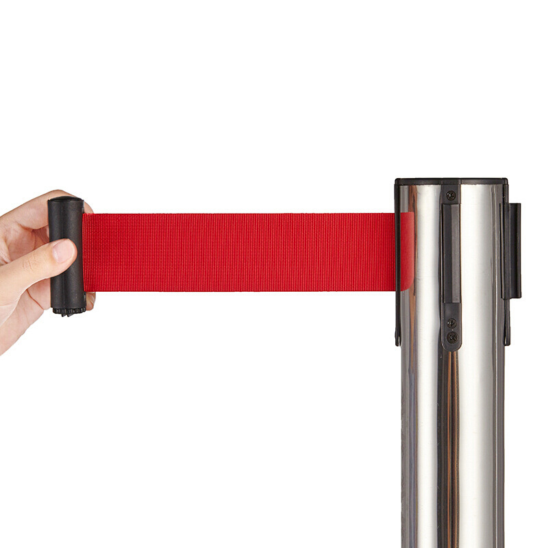 谋福 8251 隔离带安全线 2米伸缩带 黑色 2件起订按件销售