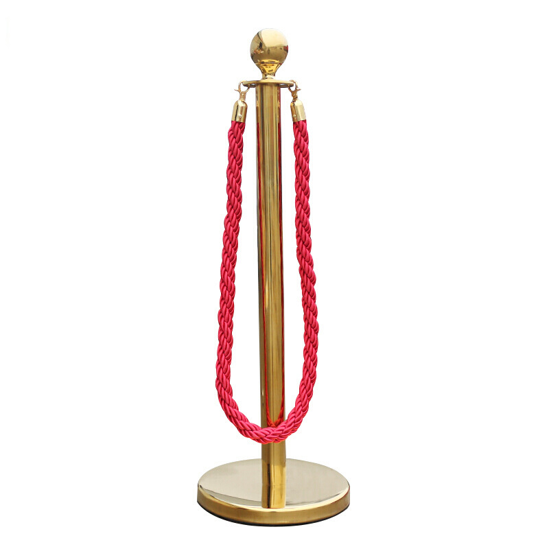 谋福 8254 圆头礼宾柱迎宾杆 不含挂绳 钛金色 2组起订按（件）销售