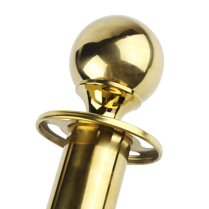 谋福 8254 圆头礼宾柱迎宾杆 不含挂绳 钛金色 2组起订按（件）销售