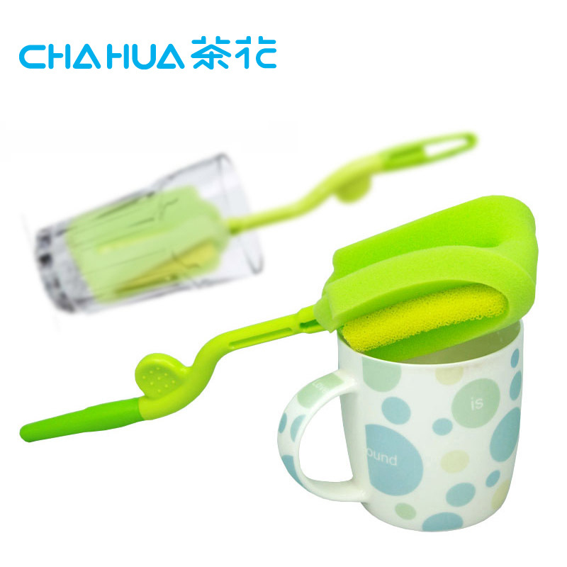 茶花 4422 转动海绵瓶刷 30*6*5.5cm 绿色按（个）销售