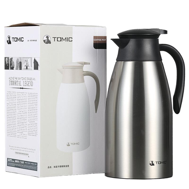 特美刻 TJL2047 双层不锈钢保温壶热水瓶暖壶 2000ML 钢本色按（个）销售