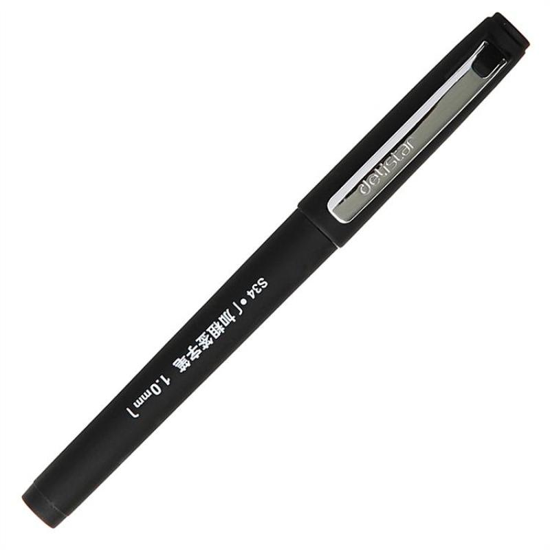 得力 S34 中性笔 1.0mm 子弹头 黑色 12支/盒按（盒）销售