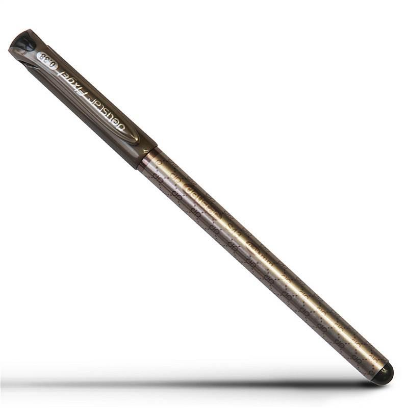 得力 S43 中性笔 0.38mm 全针管 黑色 12支/盒按（盒）销售