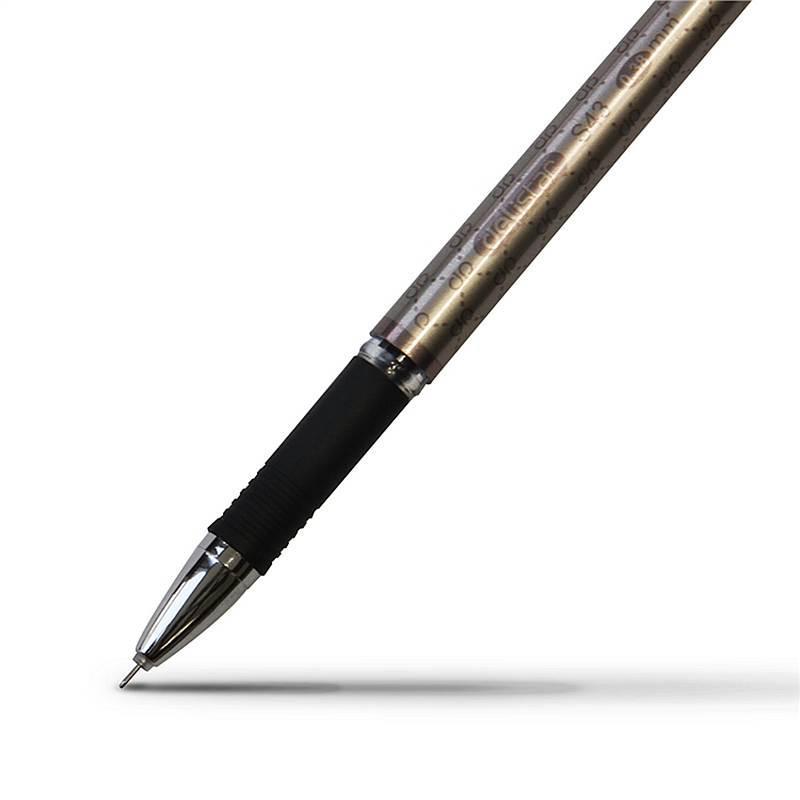 得力 S43 中性笔 0.38mm 全针管 黑色 12支/盒按（盒）销售