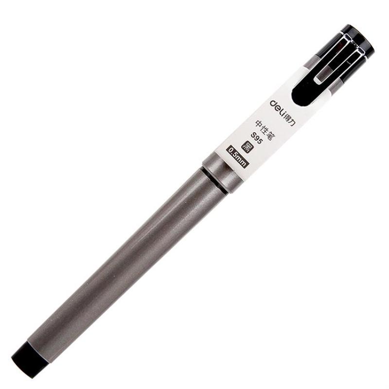 得力 S95 中性笔 0.5mm 子弹头 黑色 12支/盒按（盒）销售