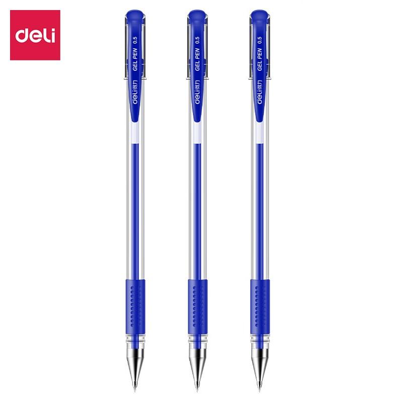 得力 6600ES 中性笔 0.5mm 子弹头 蓝色 12支/盒按（盒）销售