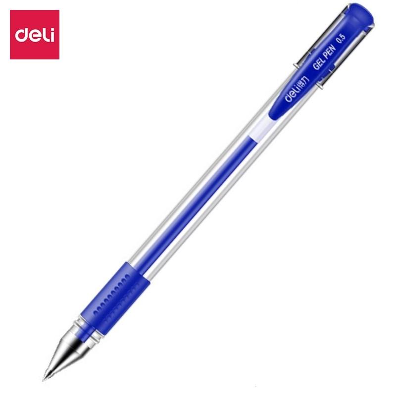 得力 6600ES 中性笔 0.5mm 子弹头 蓝色 12支/盒按（盒）销售