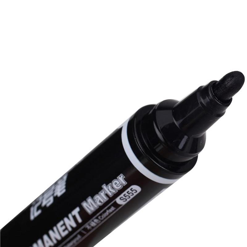 得力 S555 大双头记号笔 (黑)按(盒)销售 得力 S555 大双头记号笔 (黑)按(盒)销售