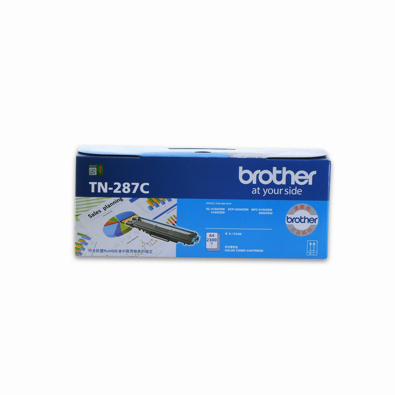 兄弟 TN-287C 墨粉 2300页 蓝色 适用HL-3160/3190CDWDCP-9030CDNMFC-9150/9350CDW按支销售