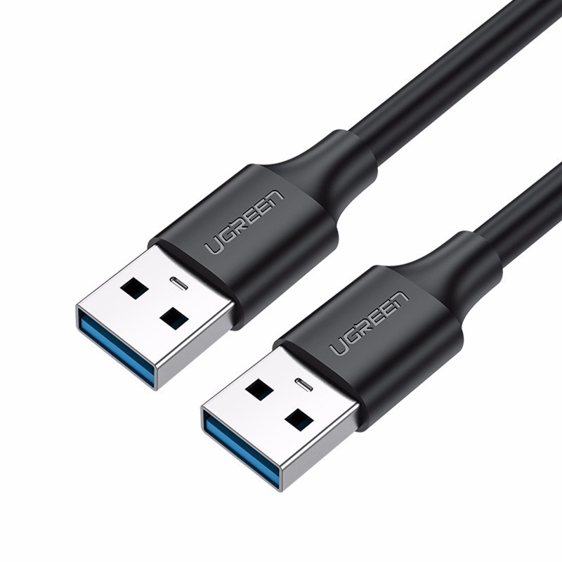 绿联 60525 数据线 双头移动硬盘盒高速传输连接线 USB3.0 公对公 1米 黑色按（个）销售