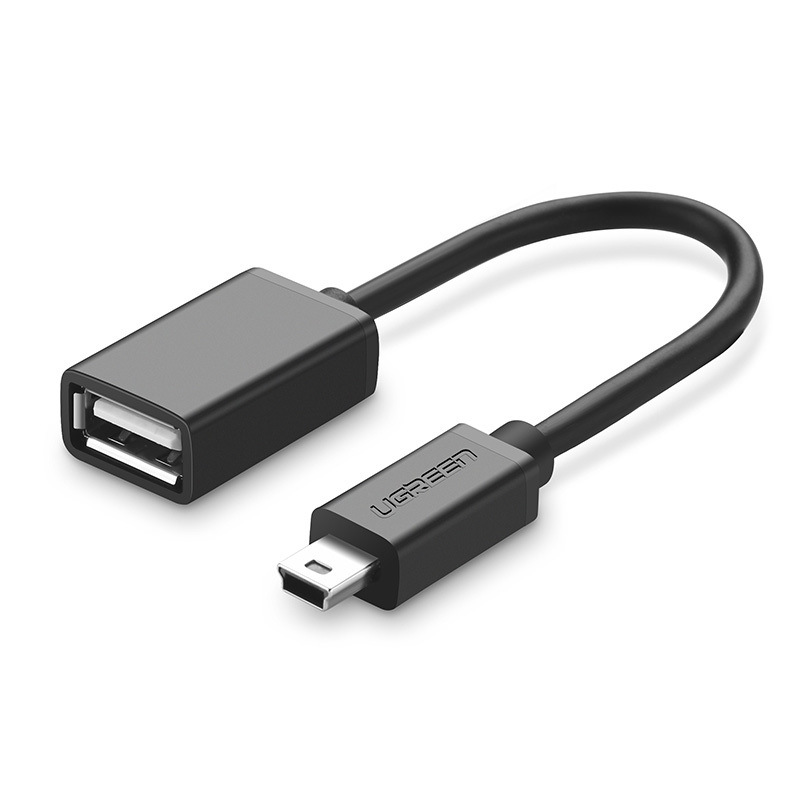 绿联 10383 OTG数据线 mini USB转接头线 黑色按根销售