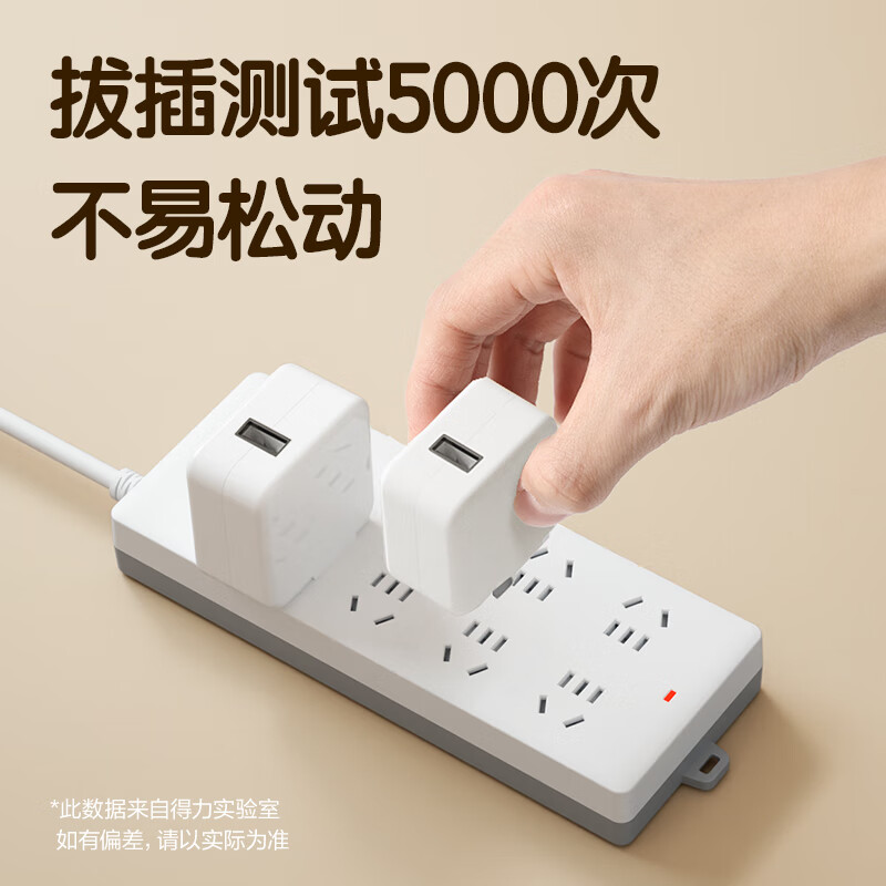 得力 18262-02 插排 2米 白色按（个）销售