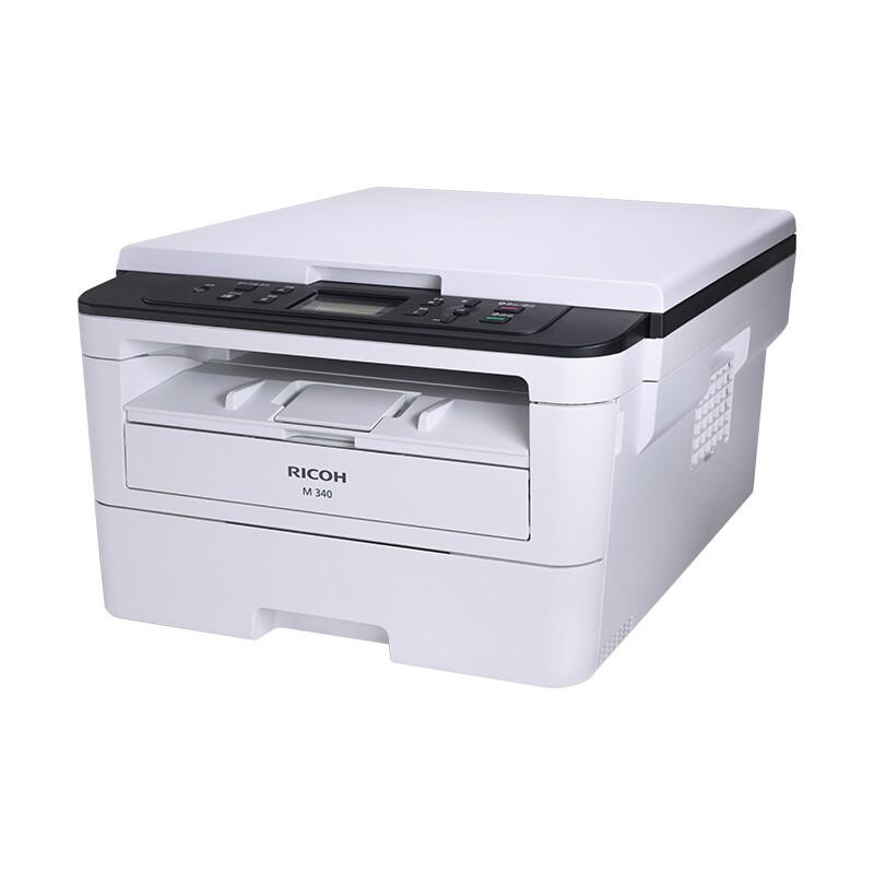 理光 M 340 黑白激光多功能一体机 A4 浅灰色 双面打印 复印 扫描按（台）销售