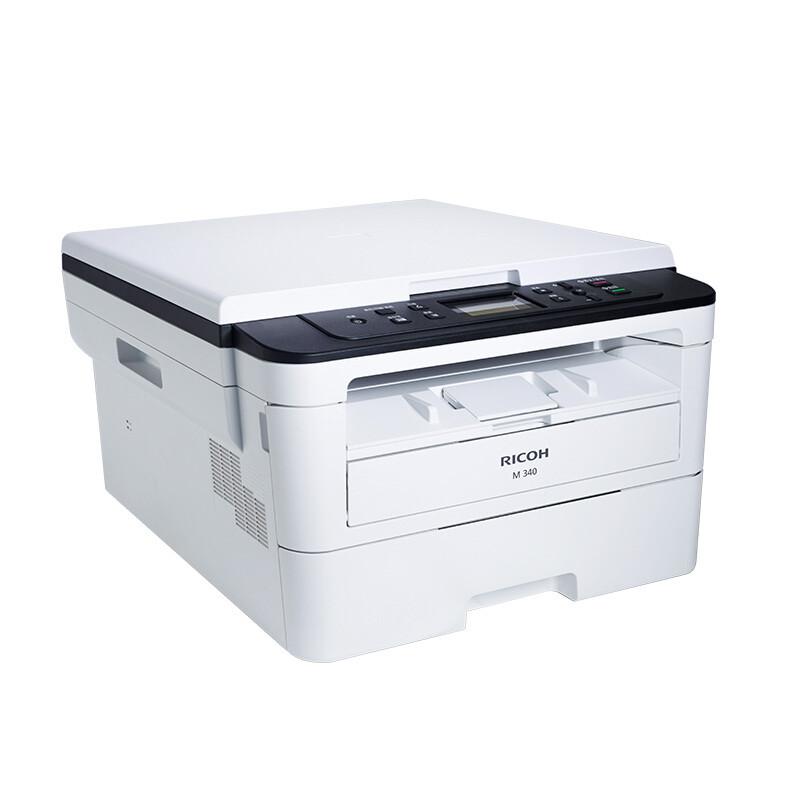 理光 M 340 黑白激光多功能一体机 A4 浅灰色 双面打印 复印 扫描按（台）销售