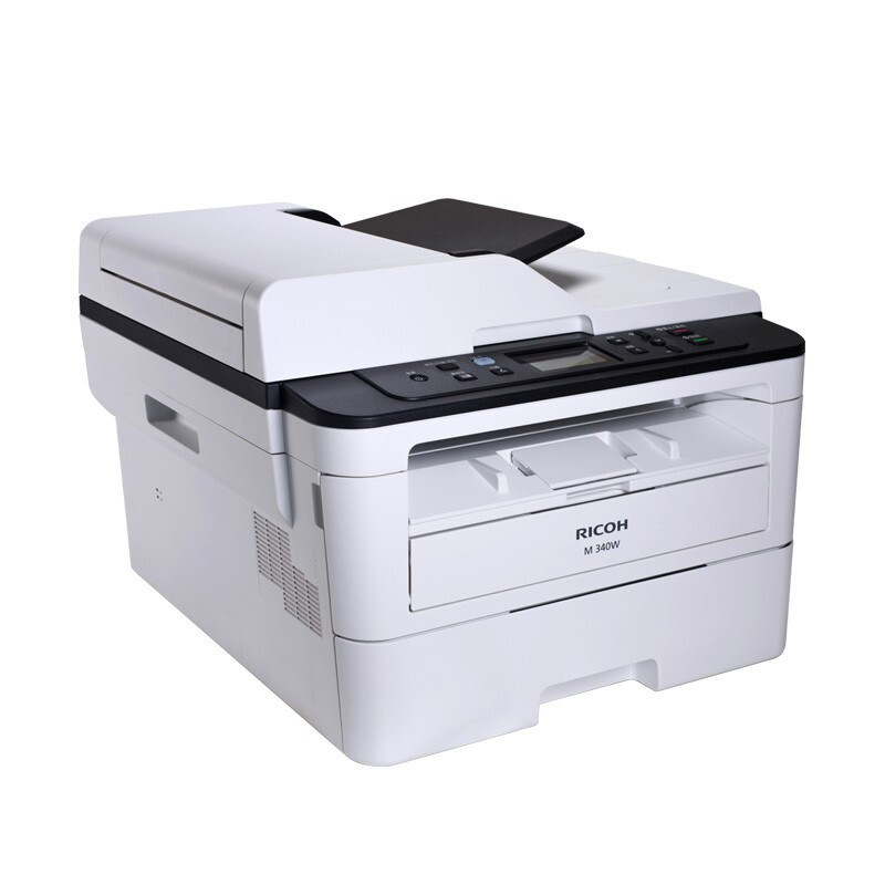 理光 M 340F 黑白激光多功能一体机 A4 浅灰色 双面打印 复印 扫描 传真按台销售