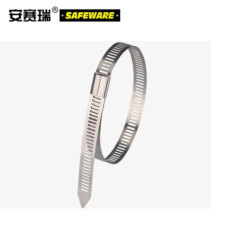 安赛瑞 13857 不锈钢扎带(100根装)10×1000mm银按(包)销售 安赛瑞 13857 不锈钢扎带(100根装)10×1000mm银按(包)销售