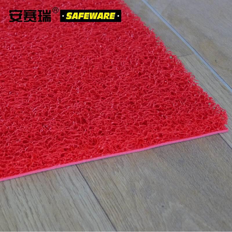 安赛瑞 12655 PVC丝圈防滑走道垫1.8×12m红按（卷）销售