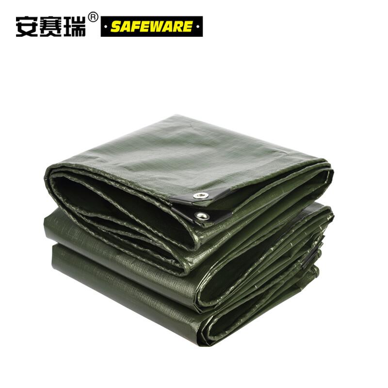 安赛瑞 12446 加厚防雨布 军绿 PE聚乙烯 厚0.35mm 30平方米起订按（平方米）销售
