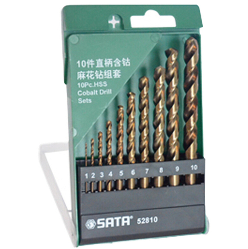 世达 52810 10件直柄含钴麻花钻组套 1-10mm按（套）销售