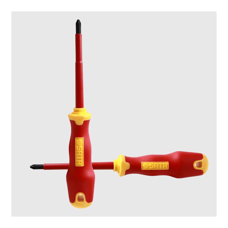 世达 61221 T系列双色柄十字绝缘螺丝批 #0x60MM按（把）销售