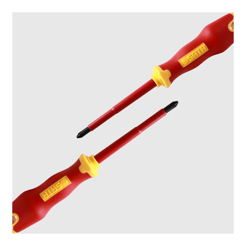 世达 61221 T系列双色柄十字绝缘螺丝批 #0x60MM按（把）销售