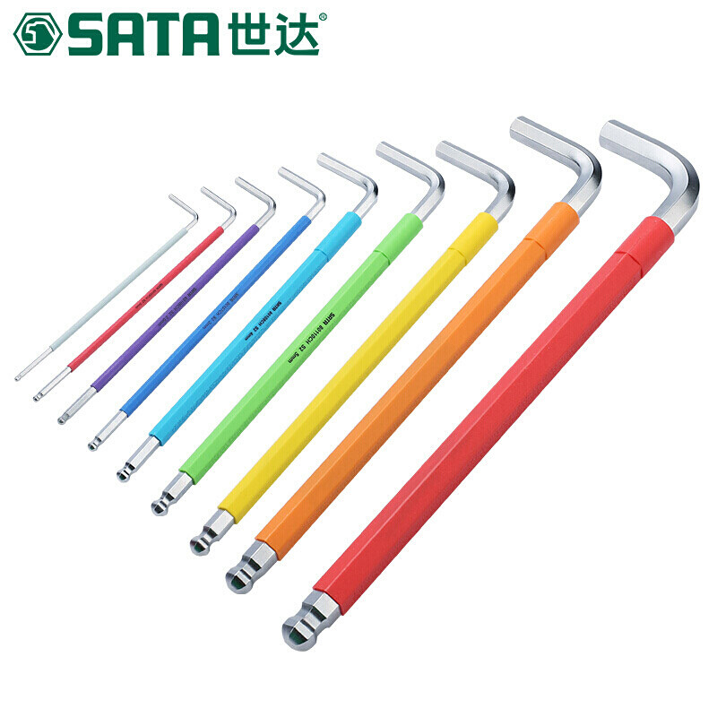 世达 80112CH 彩虹系列特长球头内六角扳手 6MM按(把)销售 世达 80112CH 彩虹系列特长球头内六角扳手 6MM按(把)销售